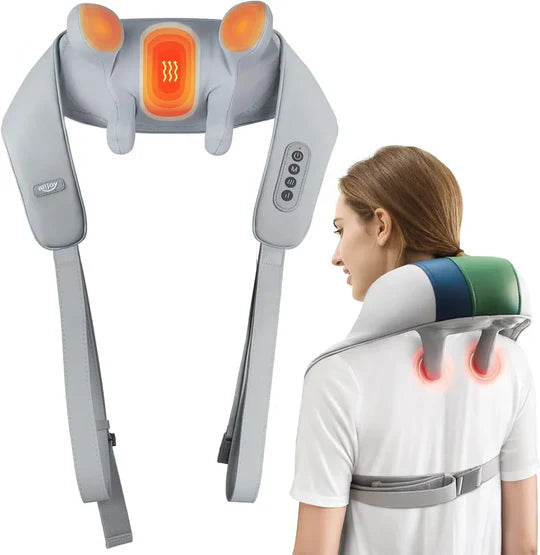 Neck Massager with Heat – Wireless 4D Shiatsu Deep Tissue Massager