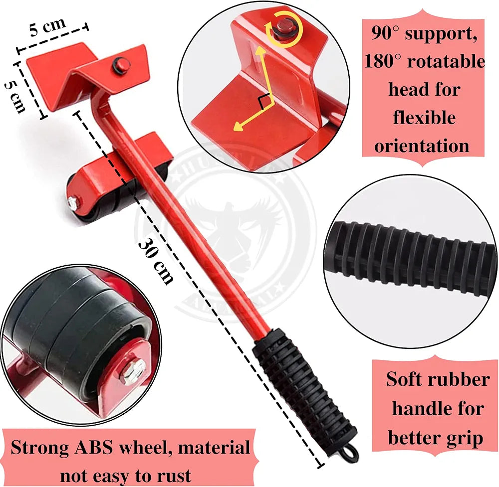Set Of 5 Heavy Duty Furniture Lifter Transport Tool Set