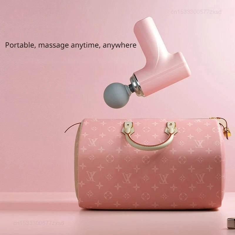 Handheld Deep Tissue Massage Gun – 4 Heads, 6 Speeds, Portable Pain Relief